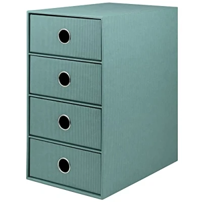 Imagen de Rössler Papier 1524452384 S.O.H.O. Cajonera de 4 piezas para DIN A5, con agujero agarre, ópalo, 320 x 175 250 mm, 1 pieza