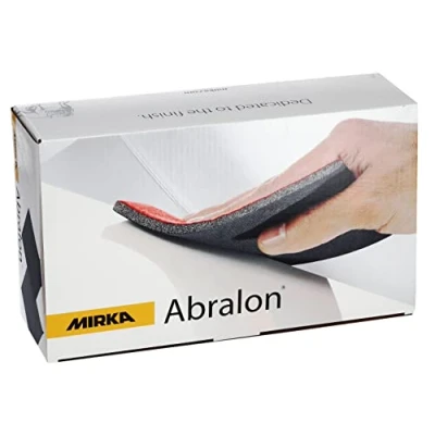 Imagen de Mirka Iridium Triángulo de lijado Premium Papel lija 100x152x152mm 36 agujeros Velcro Grano 180, 50 piezas / Para lijar barniz, masilla, imprimación, madera, acero, materiales minerales, plásticos