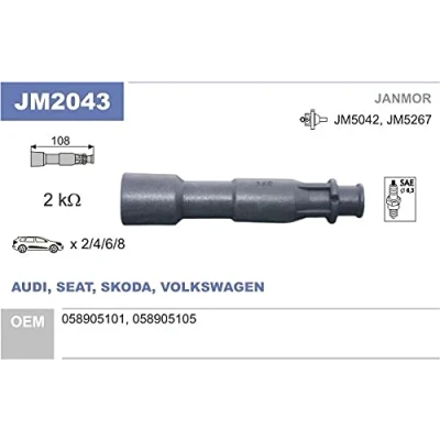 Imagen de Conector, bobina de encendido JANMOR JM2043