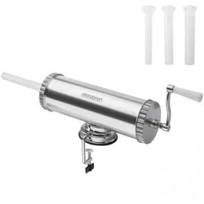 Imagen de MONZANA® Embutidora Manual para Salchichas Embutidos Caseros 3 Tubos de Llenado Diferentes 2,5Kg