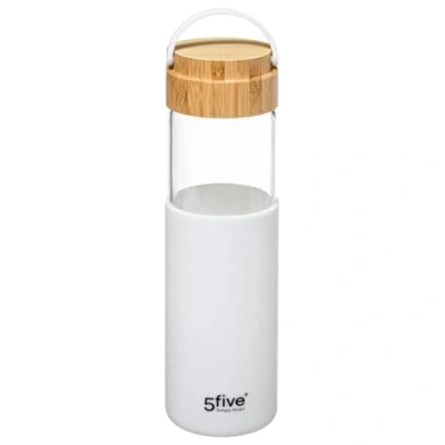 Imagen de 5five botella de vidrio &quot;modern color&quot; 0,55l blanca