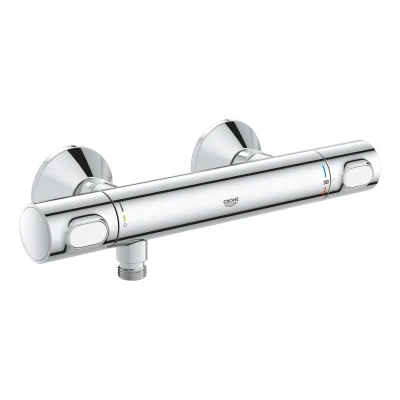 Imagen de GROHE QuickFix Precision Flow, Termostato ducha, tecnología Water Saving y botón de control ecológico, instalación con QuickSpanner incluída, cromado, 34840000