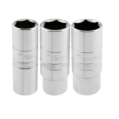 Imagen de Draper HT PLUG/3 1/2 &quot;SQ DR juego de llaves para bujías (3 piezas), color azul