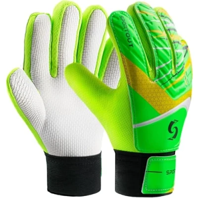 Imagen de Sportout Guantes de Portero Junior, Entrenamiento para niños y niñas, con Doble protección muñeca Material látex Antideslizante Resistente al Desgaste