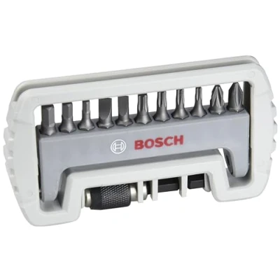 Imagen de Bosch Professional Set de 11+1 Punta atornillar Extra Hard (para PH, PZ, S. HEX y T tornillos, Accesorios taladros rotativos atornilladores)