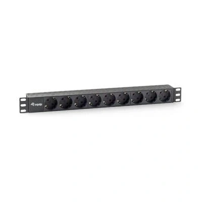 Imagen de Equip 333282 Regleta (250V, 50/60 Hz, 16A, 1.8 m, 9 enchufes), Color Negro