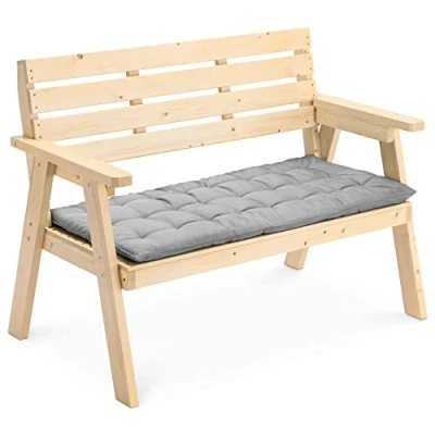 Imagen de JEMIDI Cojín para Banco Colchoneta con Relleno Bancos palets de Madera Columpio balancín Colchón Lazos Asiento Alargado Interior