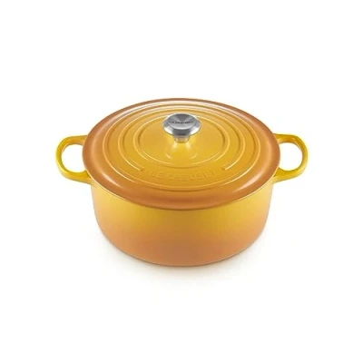 Imagen de Le Creuset Cocotte redonda de hierro fundido, 28 cm, 6, 7 L, Todas Las Fuentes Calor Incluso inducción, Nectar, 21177286724430