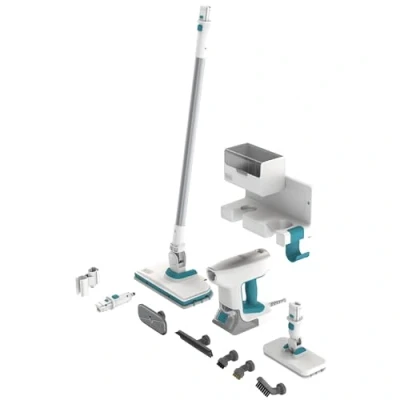 Imagen de BLACK+DECKER Escoba Vapor Multifunción SteamSystem 1500 W con 10 accesorios 99,9% de las bacterias y gérmenes muertos sin productos químicos Tiempo calentamiento 30 s BHSM15FX10 QS