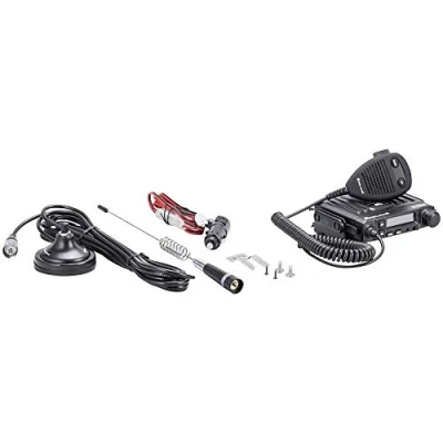 Imagen de Midland CB GO Emisora presentada en Kit M Mini Transceptor y Antena LC29, Multibanda 40 Canales AM/FM, Toma de Accesorios 2 Pin