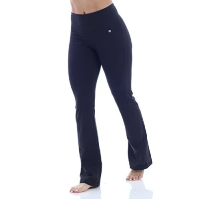 Imagen de Bally Total Fitness Pantalón Largo con Control de Abdomen para Mujer, 34 Pulgadas, Color Negro, Grande