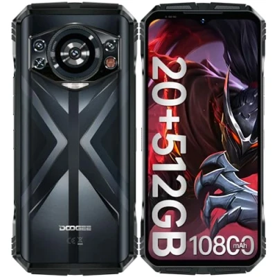 Imagen de DOOGEE S118 Móvil Resistente 2024, 20GB + 512GB Telefono Movil Antigolpes MTK G99 Android 14, 10800mAh/33W, 6.58 FHD+120Hz, 50MP+12MP Nocturna Irrompible Todoterreno IP68/ IP69K/4G Dual SIM/NFC