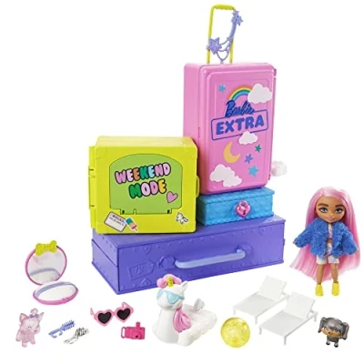 Imagen de Barbie Extra Set de Juego para Mascotas Mini con Accesorios Fiesta Juguete (Mattel HDY91)