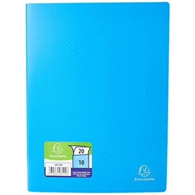 Imagen de Exacompta 8512E Carpeta de 10 fundas PVC, A4, color azul
