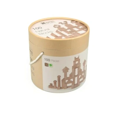 Imagen de Andreu Toys 100 Natural Blocks Centros de Actividades, Color (Beige) (16101)