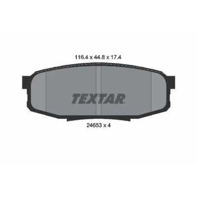 Imagen de TEXTAR 2465301 Juego de pastillas freno no preparado para indicador desgaste TOYOTA: Land Cruiser 200, Tundra II Pick up
