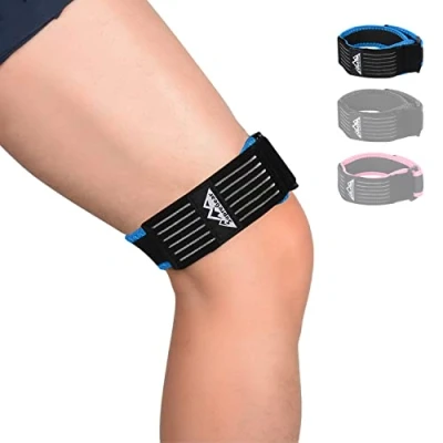 Imagen de supregear Rodilla Protector Cinta para Tendón, Correa de Banda IT Rodilla, Rotuliana Ajustable, Cómoda y Transpirable con Compresión Adicional el Síndrome la Iliotibial