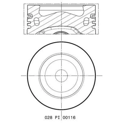 Imagen de Pistón MAHLE ORIGINAL 028 PI 00116 002