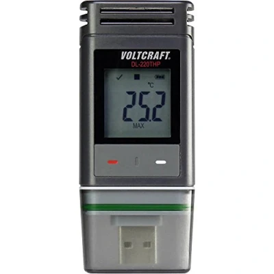 Imagen de VOLTCRAFT DL 220THP Registrador de datos temperatura y humedad del aire, registro presión atmosférica