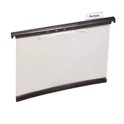 Imagen de Durable 256510 Archivo colgante, para documentos perforados, gris con frente transparente, paquete de 25
