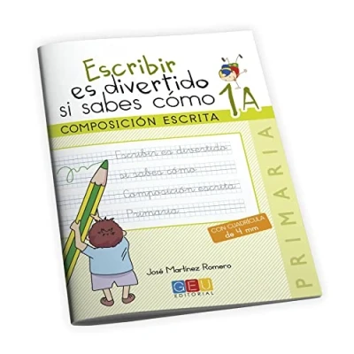 Imagen de Escribir es divertido si sabes como. Cuaderno 1A / Editorial GEU 1º Primaria Mejora la composición escrita Recomendado como repaso