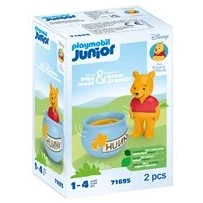 Imagen de PLAYMOBIL Junior &amp; Disney 71695 Winnie Pooh Tarro de Miel, con función giratoria, Juguete sostenible Hecho plásticos a Base Plantas, Juguetes para niños y niñas Partir 1 año