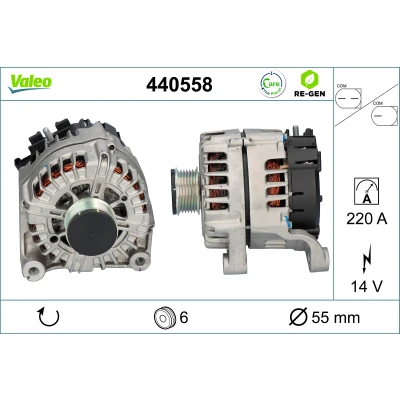 Imagen de VALEO 440558 Alternador 14V 220A BMW: 4 Cabrio, 3 Touring, X3