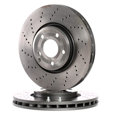 Imagen de BREMBO COATED DISC LINE 09.B742.51 Disco de freno 322 32 5 perforado/ventil. int. revestido altamente carbonizado con tornillos norauto, oscaro,