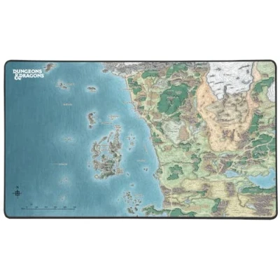 Imagen de Konix Dungeons &amp; Dragons Alfombrilla de ratón Gaming XXL 80 x 46 cm Base Antideslizante Motivo Mapa Faerûn