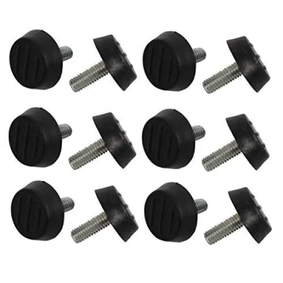 Imagen de D22, M6 x 15 mm, montaje con tornillos de plástico, base muebles, deslizante, pie Nivelamiento, ajustable, 12 unidades