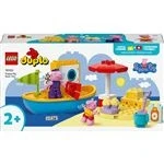 Imagen de Lego Duplo Excursión en Barco de Peppa Pig Juguete para la Bañera, Juego Infantil Aprendizaje Construir con 2 Figuras Personajes, Regalo Niñas y Niños Años o Más 10432
