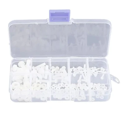 Imagen de 150 piezas tornillos pernos tuercas arandelas Kit surtido M2 M2.5 M3 M4 M5 poliamida con caja de almacenamiento