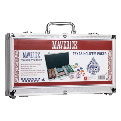 Imagen de Maverick Poker Set Maletín de Juego Texas Holden 300 fichas + 2 Barajas