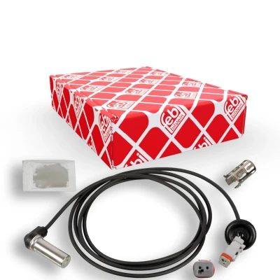 Imagen de FEBI BILSTEIN 106473 Sensor de ABS Eje delantero, izquierda, derecha con casquillo, grasa 1150 2140
