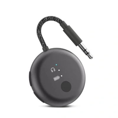 Imagen de Avantree SoundJet R1 Adaptador Bluetooth Avión para Auriculares &amp; AirPods Viajes en, aptX Adaptive, Batería de 20h, Transmisor Audio Inalámbrico con Chip Qualcomm Negro Metálico