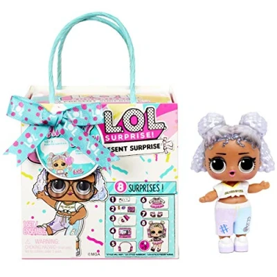 Imagen de L.O.L. Surprise! Present Surprise Muñeca temática de cumpleaños con 8 sorpresas Efectos Cambio Color y Accesorios Series 3 Muñecas coleccionables para niños 3+ años
