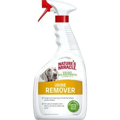 Imagen de Nature&#039;s Miracle Urine Remover Perro, centra en las manchas de orina, basado aceites esenciales, 946 ml