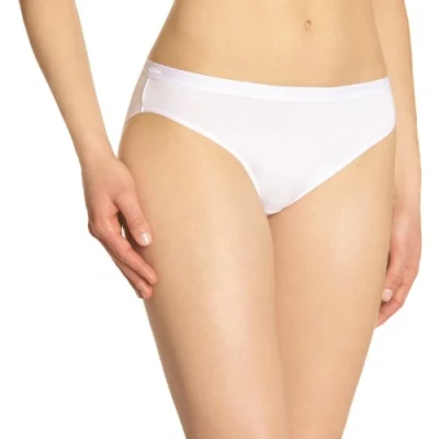 Imagen de Dim Les Pockets Ecodim Coton Pack de X3, Bragas Mujer, Blanco/Piel/Negro, M