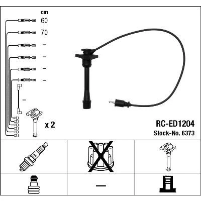 Imagen de NGK 6373 Juego de Cables Encendido 2