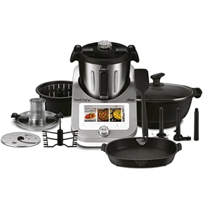 Imagen de Ufesa TotalChef RK7 Robot de Cocina Inteligente Multifunción, WIFI, 30 Funciones, 4.5L, Pantalla Táctil 7 Pulgadas, Báscula Integrada, Recetario Interactivo, Color Plata/Negro