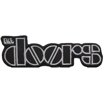Imagen de The Doors Parches Termoadhesivos Diseño Logotipo (Talla Única) (Negro, Gris)