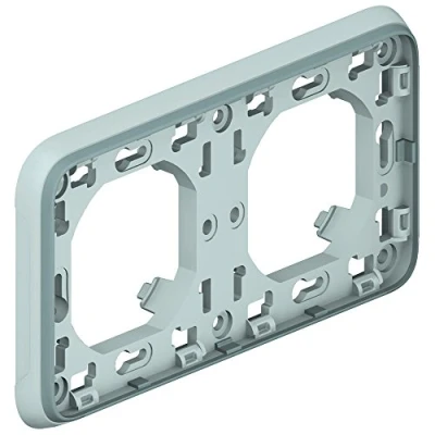 Imagen de Legrand 069683 placa 2 elem. horiz. gris plexo ii comp. Ref. 6565140454