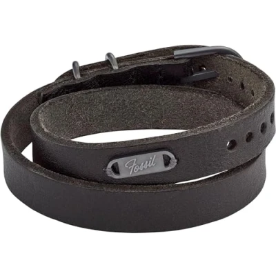 Imagen de Fossil Pulsera Para Hombre Heritage, Longitud: 240mm De Cuero Negro, JF04128793