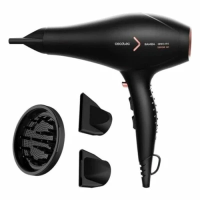 Imagen de Cecotec Secador de Pelo Iónico Bamba IoniCare 5350 PowerShine Fire. 2600 W, Motor AC, Ajuste temperatura y velocidad, Boquilla precisión Difusor maxivolumen