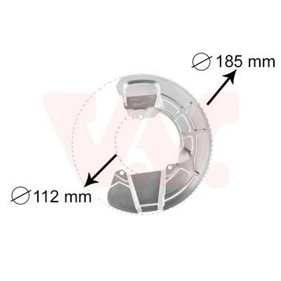 Imagen de VAN WEZEL 5930372 Chapa Protectora de Disco Freno Eje delantero, derecha