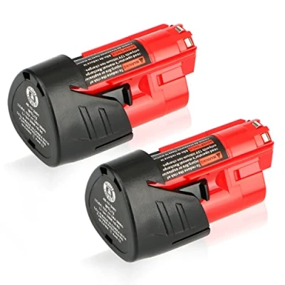 Imagen de 2X Waitley 12V 3.0Ah Batería para Milwaukee M12 48 11 2411 2420 2401 2402 Herramientas inalámbricas de 12 voltios