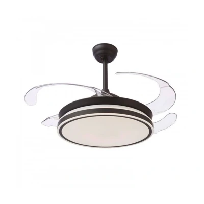 Imagen de BEL AIR HOME Ventilador de Techo Motor DC y Aspas Desplegables Luz Led 36W (3000K, 4000K, 6500K) Mando a Distancia Incluido (NEGRO)