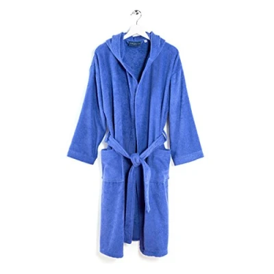 Imagen de Caleffi Albornoz unisex para niños con capucha Máxima absorción algodón de Práctico cualquier ocasión Mantiene el cuello y las orejas, azul, M XXL,