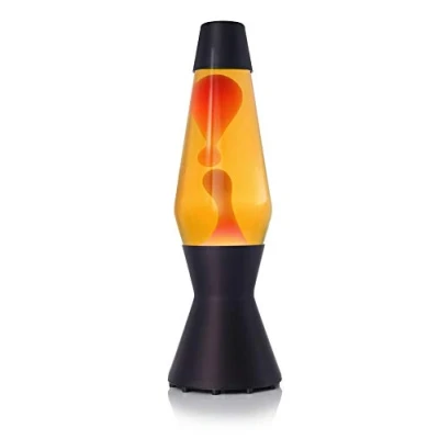 Imagen de Mathmos Lámpara de lava Negro Amarillo/Naranja