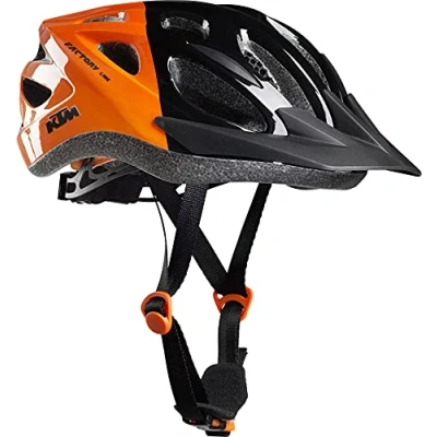 Imagen de KTM Factory Youth Casco con cierre fidlock 51 56, color negro y naranja brillante